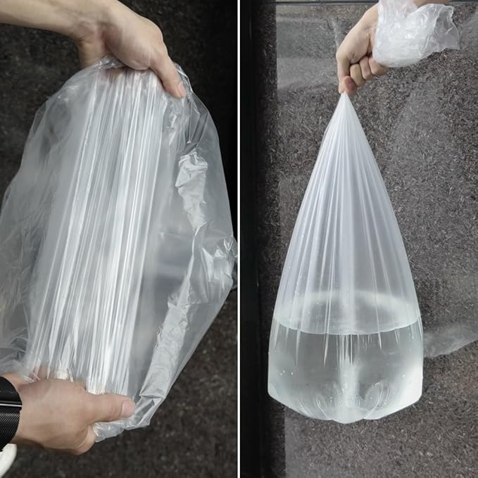 8 Gallon Trash Bag Tall Garbage Bags 200 Counts (Clear)