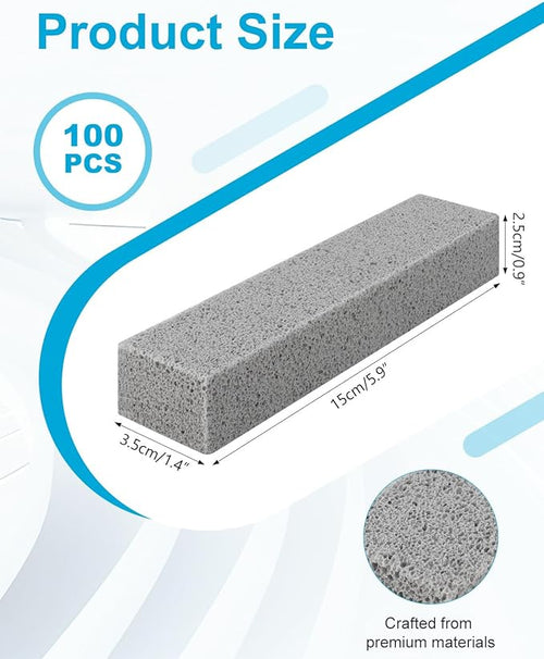 100 Pcs Pumice Stick for Toilet Cleaning Pumice Stone for Cleaning Stove Grates Oven Bathroom Grill Kitchen SinksToilet Hard Water Stain Remover