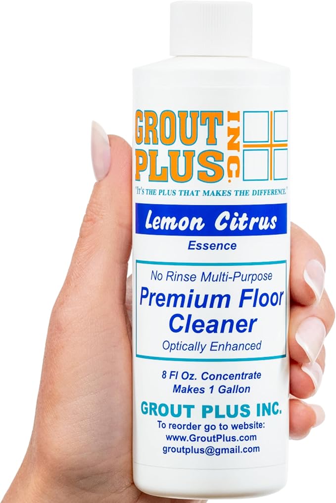 Premium Floor Cleaner All Purpose Multi Surface Cleaner &amp Optically Enhanced Brightener Neutral pH 3X Strength No Rinse - Lemon Citrus 8 Oz for 1 Gal