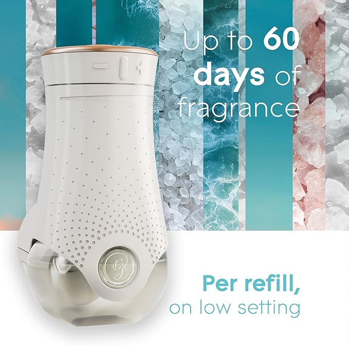 Glade PlugIns Refills Air Freshener Sky &amp Sea Salt Scented and Essential Oils for Home and Bathroom 0.67 Fl Oz 10 Count