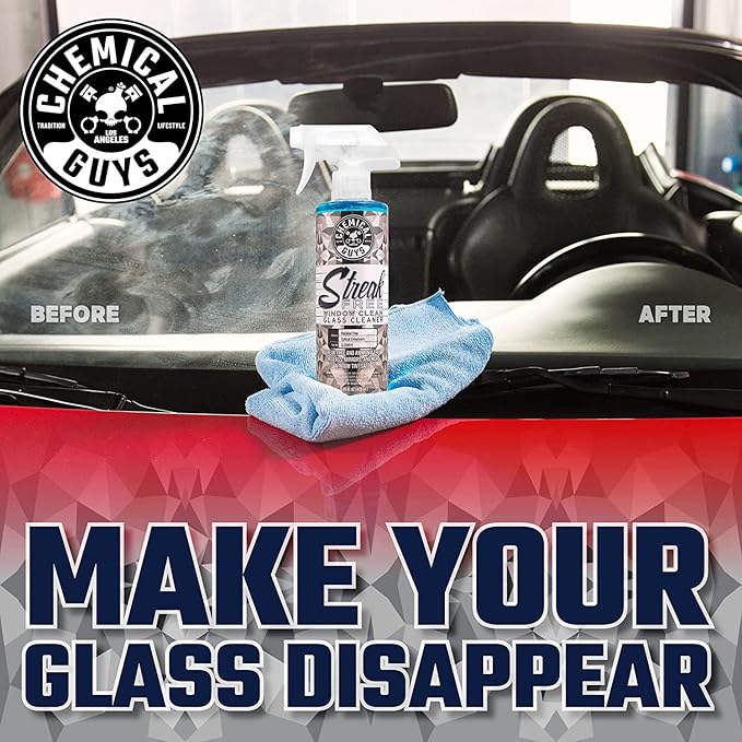 Chemical Guys CLD300 Streak Free Glass &amp Window Cleaner (For Glass Windows Mirrors Nav. Screens &amp More Car &amp Home) Ammonia Free &amp Safe on Tinted Windows 128 fl oz + ACC151 Spray