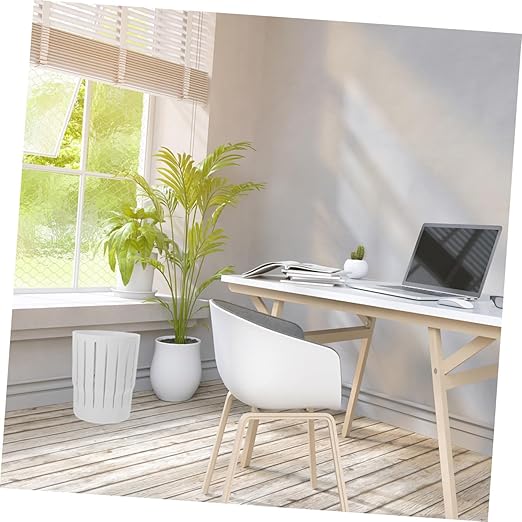 ABOOFAN Thick Hollow-Out Trash Can Small Waste Basket for Office Bathroom Kitchen Living Portable Lidless Recycle Bin Decorative Wastebasket for Home Use