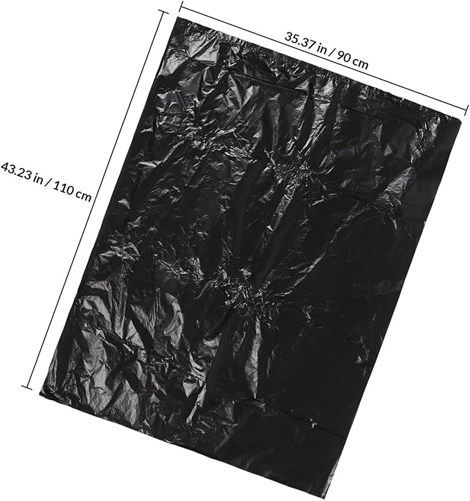 FRCOLOR 25pcs Black Garbage Bags 90x110cm Thickened Plastic Trash Bags for Bathroom Bedroom Wastebasket Sturdy Household Kitchen Trash Liners