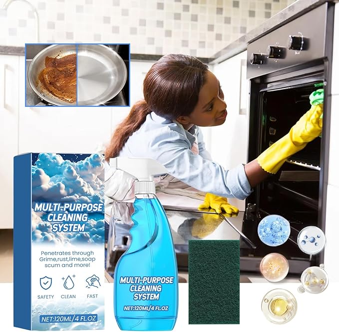 Multi-Purpose Foam Cleaner For Kitchen Car &amp Engine Bay - Deep Cleaning For Grease &amp Oil Stains(3PCS)