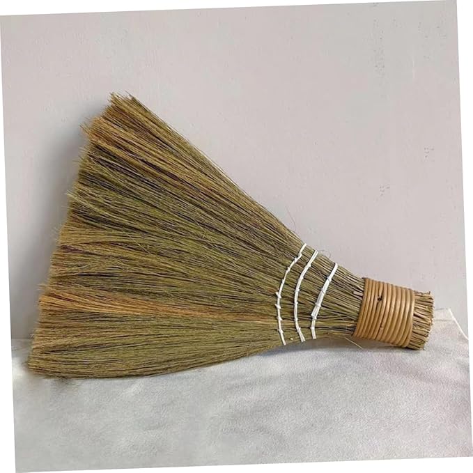 GLEAVI 2pcs Hand Woven Broom Whisk Broom for Home Office Cleaning Portable Multi Functional Dust Sweeper Natural Material Design for Everyday Use