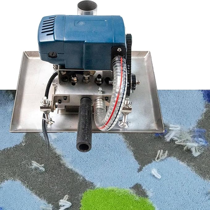 Carpet Trimmer Flat Rug Shearing Machine15000 RPM Adjustable Depth Low Noise Vibration Rug Trimmer Carpet Carving Clippers for Handmade Rug