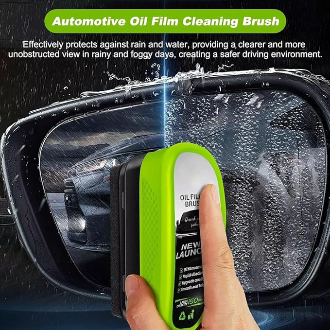 Oil Free Car Window Brush Automotive Oil Film Cleaning Brush for Car Windows Universal Glass Cleaning Board car Windshield Cleaner Tool (3Pcs)