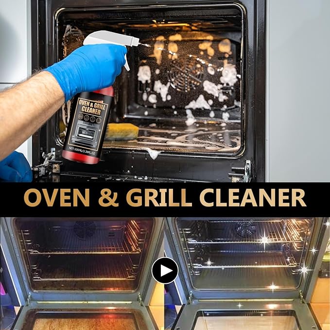 Oven Cleaner Spray Heavy Duty Oven And Grill Cleaner Air Fryer Cleaners Heavy Duty Stove Glass Cleaners Woodburner Glass Door Clean Heavy Duty Oven Clea/ner Clean Up Kitchen Oil Stains (7)
