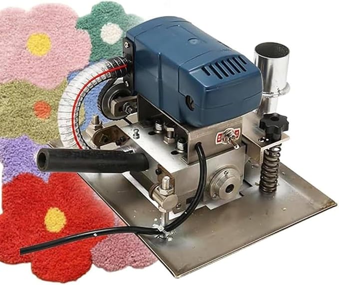 500w Portable Flat Shearing Machine for Carpet Rug15000 RPM Carpet Trimmer Roller Blade Tools Adjustable Depth Carpet Tufting Shears