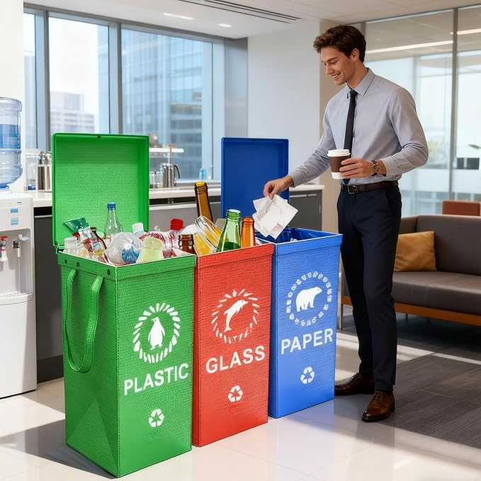 Large Open Trash Bag LeakProof Design Efficient Waste Disposal Bag Organization Bags for Garbage Collection Home Use Kitchen Bags