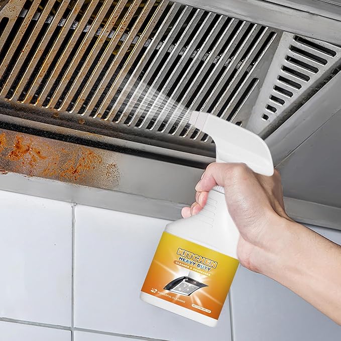 Kitchen Cleaner 8fl.oz Foam Heavy Duty Degreaser Spray Nozzle Waterless Grease Cleaner for Kitchen Oven Stove Counter Cabinet Glass Sink Wall Household Surfaces Home Cleaning Easy Use
