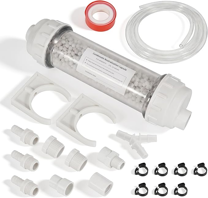 804000074 Condensate Neutralizer Kit Compatible with Rinnai Sensei SE+ &amp M Series Tankless Water Heaters &amp Boilers Including RU199i RUC98i M120SN