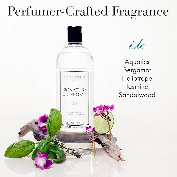 The Laundress Signature Isle Detergent Coastal Inspired Scent Concentrated Laundry Detergent Liquid Tough on Stains Isle Scent 32 oz.