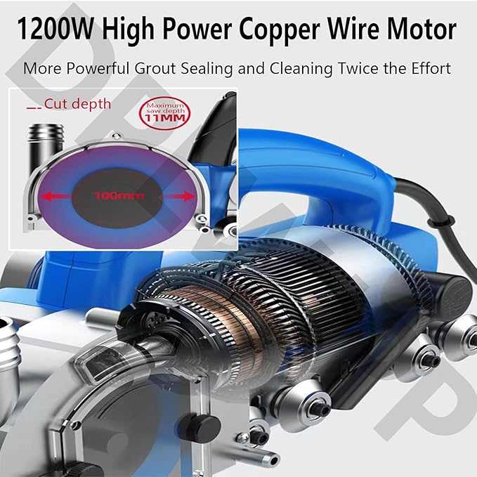 Electric Tile Gaps Crevice Cleaning Machine to Remove Old Grout and Cement Tile Joint Cleaner Tile Joint Cleaning Machine Automatic Rebound for Tile Maintenance seamopening-2.0mm