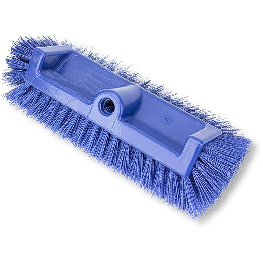 SPARTA Multi-Level Tile Scrub Brush 12 Wide Brush Head Heavy-Duty Tile Cleaning Brush with End Bristles for Commercial Tiles Tubs and Floor Plastic 12 Inches Blue (Pack of 12)