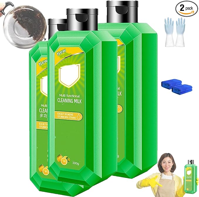 10.58oz Cleaning Milk House CleanerMulti Functional Cleaning Milk for Household KitchenPowerful Multifunctional Cleaner Liquid MilkMulti Scene Cleansing Milks Stains Cleaner (3)