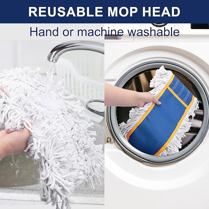 KeFanta 24 Commercial Dust Mop Replacement Heads3 Pack Reusable Industrial Dust Mop Pads Washable Cotton Dust Mop Refill for Floor Cleaning &amp Janitorial SuppliesOnly Fits:B0D7MKSZ8NB0FHHPTZHQ