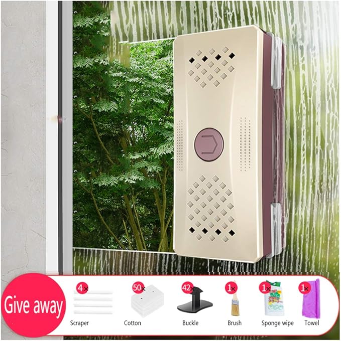 Magnetic Window Cleaner Double-Sided Magnetic Window Cleaner Glass Cleaning Brush Glass Wiper Household Cleaning Tools with Anti-Falling RopeWindow Clean Brush The Glider