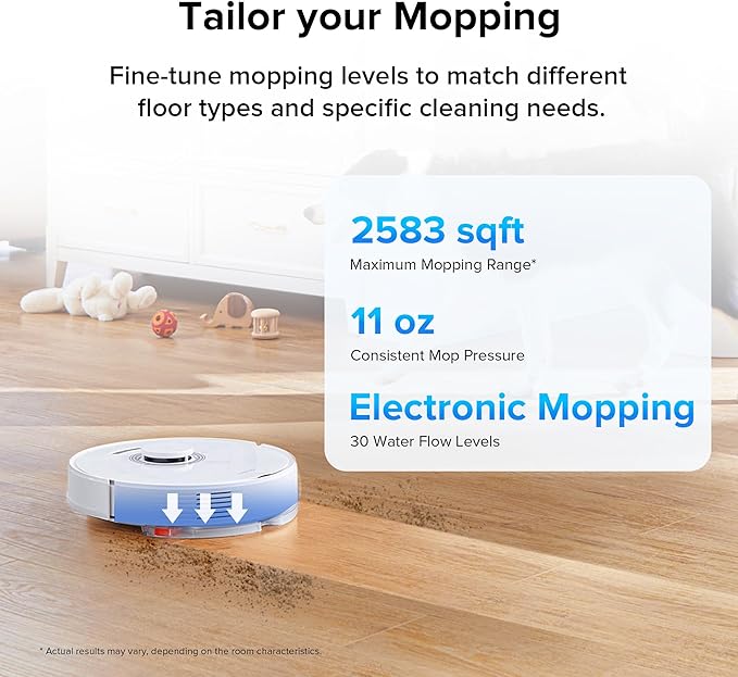 roborock Q7 Max+ Robot Vacuum and Mop with Auto-Empty Dock Pure Hands-Free Cleaning for up to 7 Weeks APP-Controlled Mopping 4200Pa Suction No-Mop&ampNo-Go Zones 180mins Runtime(Renewed)