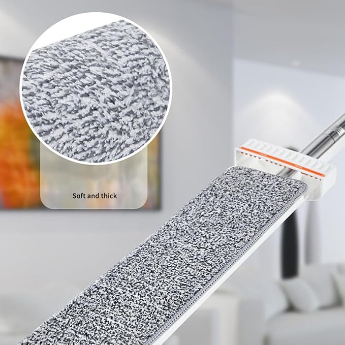 Flat Self Wringer Mops - Wet Dry Dust Mops System Reusable Washable Mop Pads | Efficient Floor Cleaning Tool Self Mop