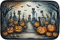 Caroline's Treasures DAC2271DDM Cat Cemetery Spooky Halloween Dish Drying Mat Absorbent Dish Drying Mat Pad for Kitchen Counter Dish Drainer Mat for Countertop 14 x 21 Multicolor