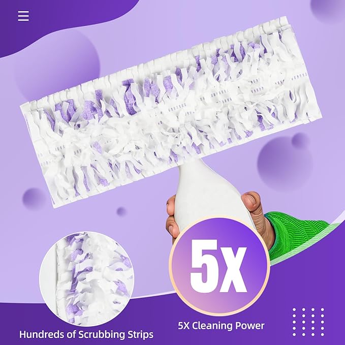 24 Pack Disposable Mop Pads for Power Mop™ Multi-Surface Mop Floor Cleaning Replacement Mopping Pads Refills