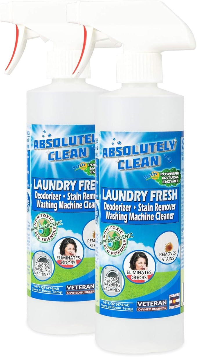 Absolutely Clean Amazing Laundry detergent liquid Stain and Odor Remover Naturally Based Formula (USA Made)