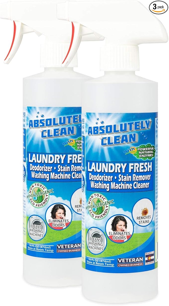 Absolutely Clean Amazing Laundry detergent liquid Stain and Odor Remover Naturally Based Formula (USA Made)