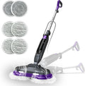 Scrub &amp Steam Mop with Rotating Mop Pads 4 Cleaning Modes &amp LED Headlights 6 Scrub Pads Large Tank Swivel Steering All-in-One Hard Floor Cleaner