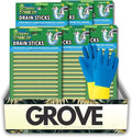 6x Green Gobbler Strip Drain Cleaner and Deodorizer 1.47 oz Bundle with Cleaning Gloves – Drain Smell Eliminator &amp Breaks Down Matter in Drains – Easy-to-Use Deodorizing Strips – Gift Set (7 Items