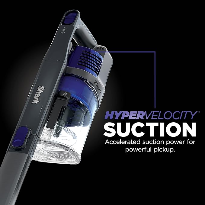 Shark | Pet Cordless Vacuum Cleaner | LED Headlights | Removable Handheld Vacuum for Pet Hair | Crevice Tool &amp Pet Multi-Tool Included | 40min Runtime | For Carpet &amp Hard Floors | Grey | IX141