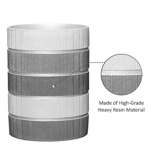Zahari Home Decorative Trash Can for Bathroom Office &amp Bedroom - 2.1 Gallons Stylish &amp Small Trash Can for Dorms Desktop &amp Restroom - Chic Waste Basket for Compact Spaces Modern Line G