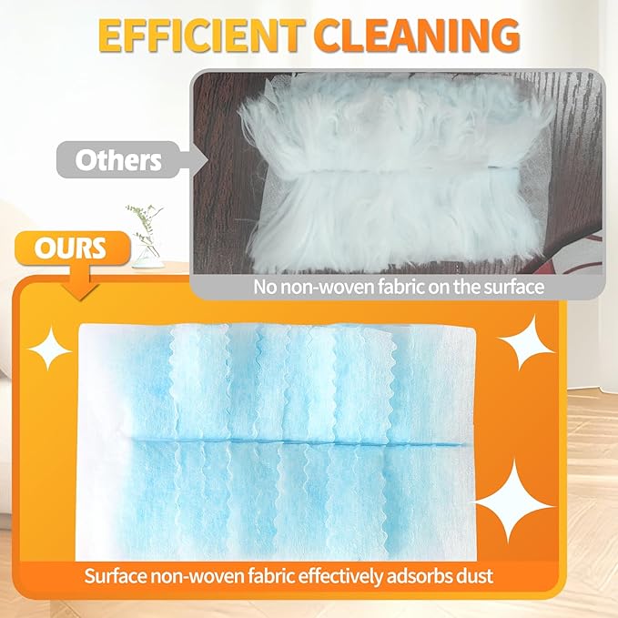 60 Count Electrostatic Duster Refills Compatible with Swiffer DusterMulti-Surface Dusting RefillsMicrofibre Dusters for Cleaning with 1Pcs Retractable HandleUnscented