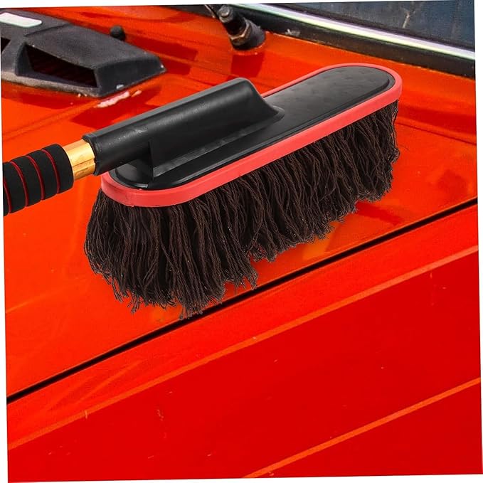 Car Wash Mop with Telescopic Handle Soft Brush for Auto Detailing Retractable Brush for Sweeping