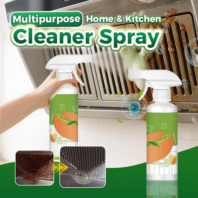 10.6OZ Electrolyzed Ion Kitchen Cleaner Spray Multi-purpose Household and Kitchen Cleaning Spray Natural Formula Kitchen Electrical Cleaner for Oven Stove Range Hood (3 One size)