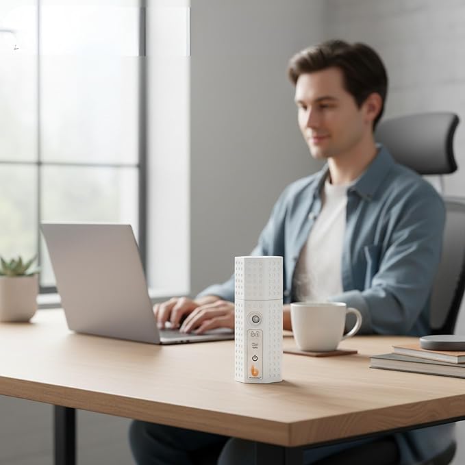 EnviroBiotics BioLogic Mini Probiotic Air &amp Surface Purifier Cordless Rechargeable Filter-Free Odor Support for Bedroom Office &amp Car Covers up to 300 Sq Ft Refill Lasts up to 3 Months