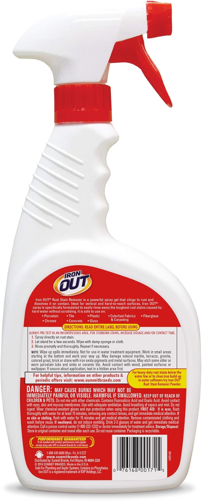 Iron Out Automatic Toilet Bowl Cleaner 6 Tablets and Rust Stain Remover Gel Spray