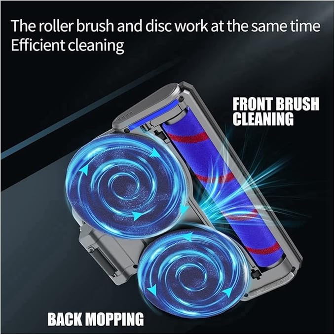 Electric Mop Head Compatible with Dyson V7 V8 V10 V11 V15 Vacuum Cleaner Mop Attachment with LED Headlights Water Reservoir