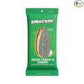 SMACKIN' Sunflower Seeds Roasted Jumbo Small-Batch American Made - Sour Cream &amp Onion 1.5oz bags (6 Pack)