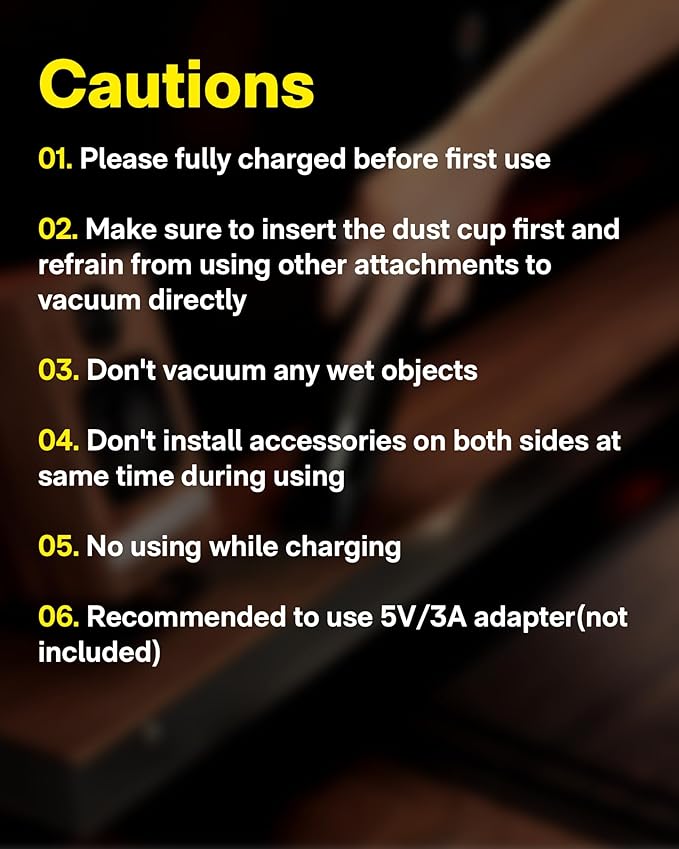 HOTO Handheld Vacuum Cleaner Cordless Desk Vacuum Cleaner Compressed Electric Air Duster 15000Pa Suction 4-in-1 Portable Vortex Vacuum Dust Buster Air Blower for Computer Keyboard Coffee Grounds