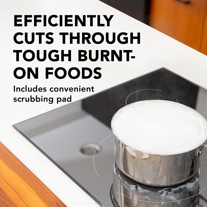 Weiman Cooktop Cleaner Paste Easily Remove Burned-On Food Grease and Watermarks Leaving Your Glass Cook Top Sparkling