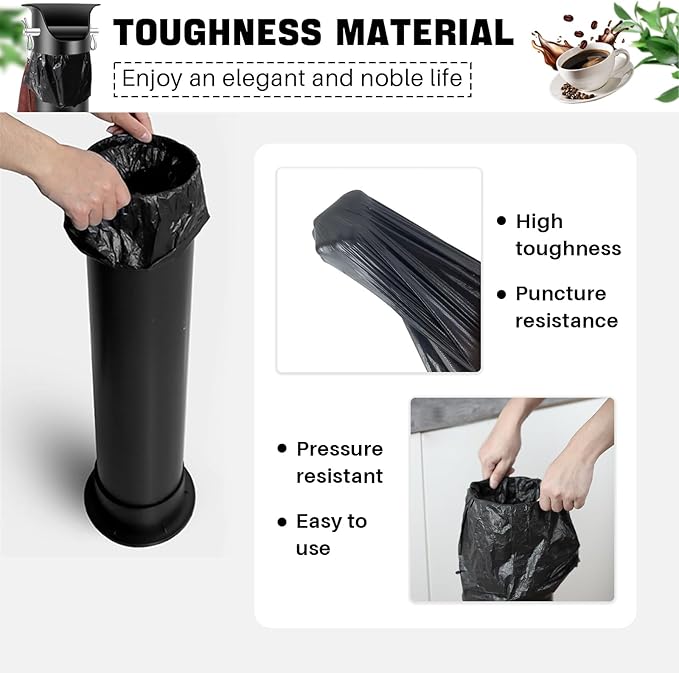 Espresso Knock Box Garbage Bags for Commercial Floor Standing coffee knock box Large trash bags for Coffee Grounds for Coffee Shop Bar KitchenOffice (2Roll/50pcs)