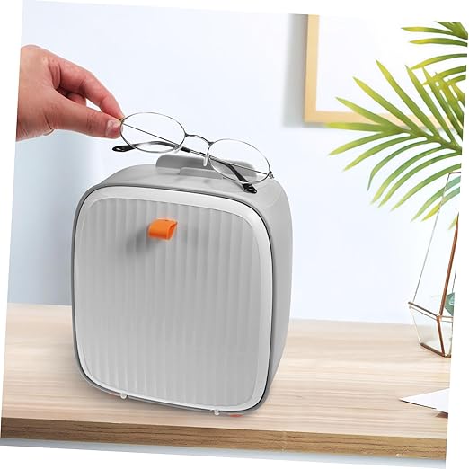 Luxshiny Compact Mini Desktop Trash Can Space-Saving Waste Basket for Vanity Office Use Removable Hidden Basket Design for Spaces and Tabletops