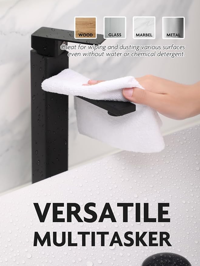 Fantasticlean Microfiber Cleaning Cloth Roll -150 Pack Tear Away Microfiber Towels 12 x 12 Reusable Washable Ultra Absorbent Dishcloth for All-Around Cleaning Supplies (White &amp Dimgrey)