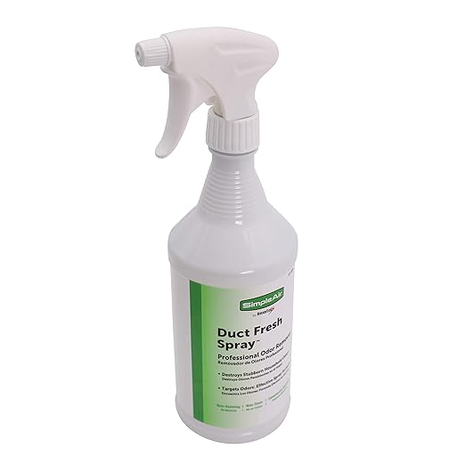 SC-3200 Duct Fresh Spray Air Freshener Deodorizer Professional HVAC Odor Remover for House Automotive 32 fl oz Clear