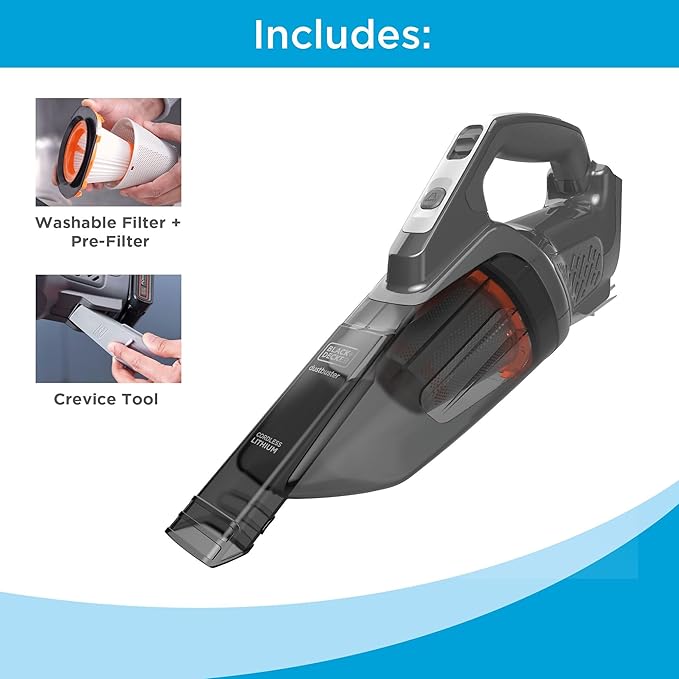 BLACK+DECKER 20V MAX POWERCONNECT Handheld Vacuum Cordless Battery Not Included Bare Tool Only (BCHV001B)