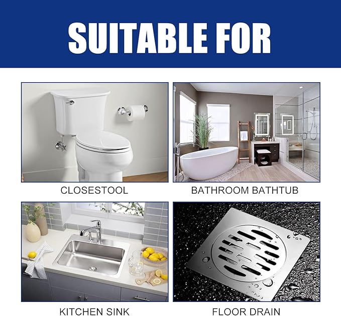 Drain Cleaner Tablets - Unclog Kitchen &amp Toilet Pipes Eliminate Odors Safe for All Pipe Types(3PCS)