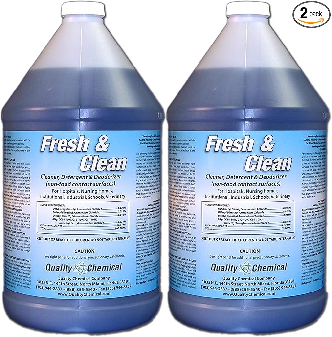 Quality Chemical Fresh &amp Clean Non-acid total restroom cleaner-2 gallon case