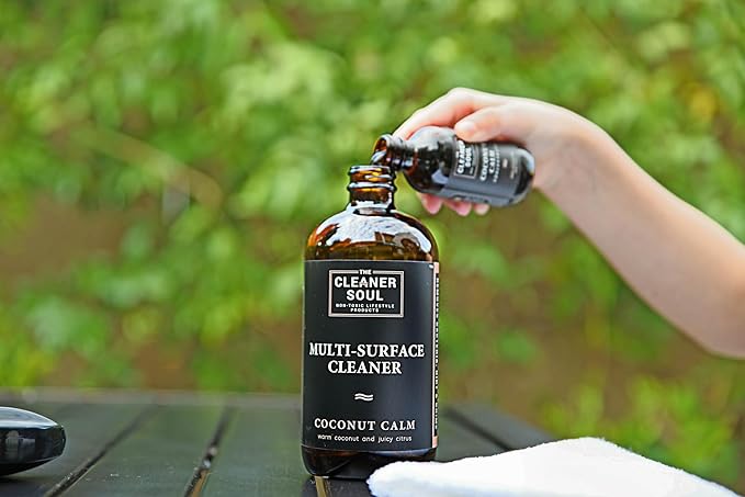 4 Refills - Natural All-Purpose Cleaner Concentrate Essential Oils Glass Bottle Non-Toxic Multi-Surface (Lavender Love)