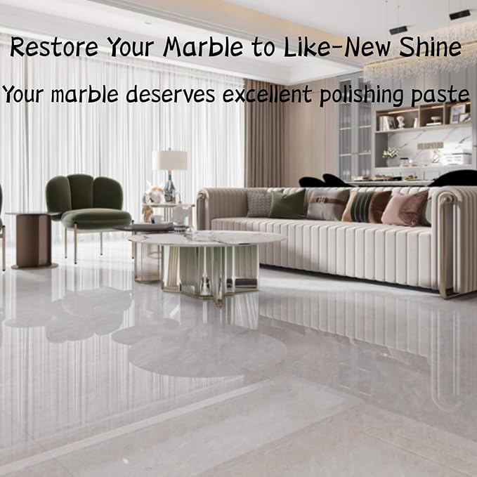 Granite Polishing Paste Marble Cleaner Countertop Quartz Polish Granite Polishing Kit | Marble Cleaner and Polish - Enhances Shine &amp Maintenance Safe for Stone Surfaces 5 Kg